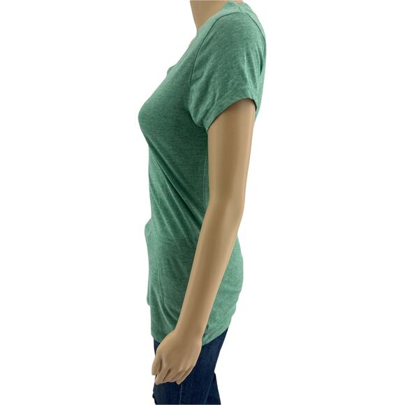 Zenna Outfitters (M) Green Spacedye V Neck Short Sleeve Layering Tee Shirt - Picture 3 of 6